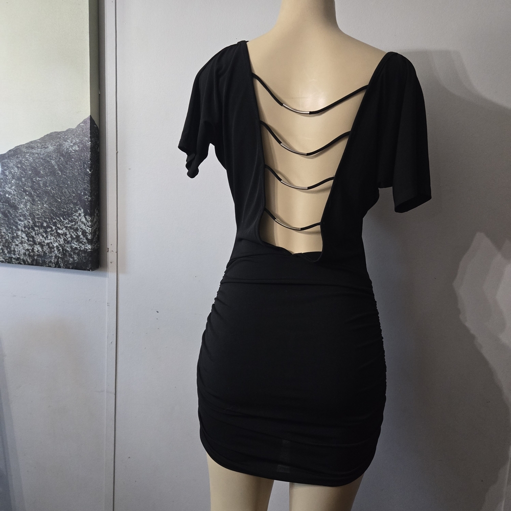 Body Central Black Backless Dress with Strappy Design - Picture 9 of 10